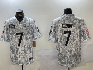 Denver Broncos #7 John Elway 2024 Salute to Service Limited Jersey Arctic Camo