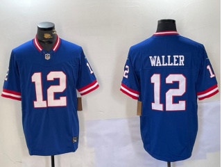 New York Giants #12 Darren Waller Throwback F.U.S.E. Limited Jersey Blue