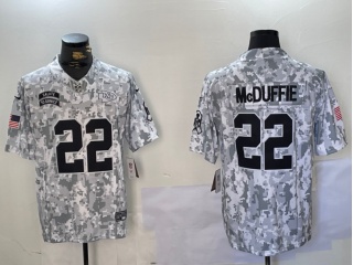 Kansas City Chiefs #22 Trent McDuffie 2024 Salute to Service Limited Jersey Arctic Camo