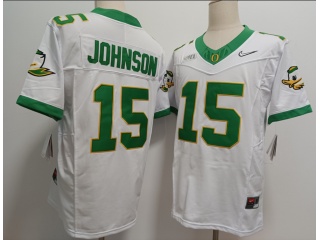 Oregon Ducks #15 Tez Johnson Vapor F.U.S.E Limited Jersey White