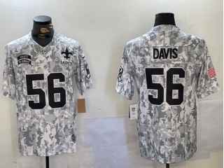 New Orleans Saints #56 Demario Davis 2024 Salute to Service Limited Jersey Arctic Camo