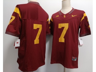 USC Trojans #7 F.U.S.E Limited Jersey Red