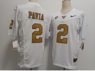 Vanderbilt University #2 Diego Pavia F.U.S.E Limited Jersey White Golden