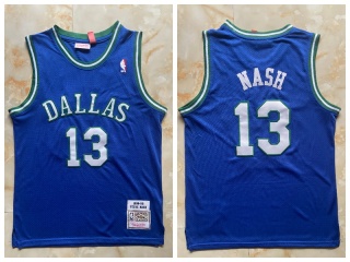 Dallas Mavericks #13 Steve Nash Throwback Jersey Blue