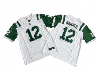 New York Jets #12 Joe Namath Classic Alternate Vapor F.U.S.E. Limited Jersey White