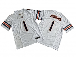 Chicago Bears #1 Jaylon Johnson Limited Jersey White