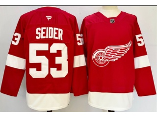 Fanatics Detroit Red Wings #53 Moritz Seider Jersey Red