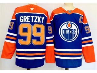 Fanatics Edmonton Oilers #99 Wayne Gretzky Jersey Blue