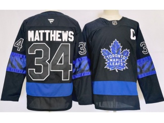 Fanatics Toronto Maple Leafs #34 Auston Matthews 3rd with C Patch Jersey Black