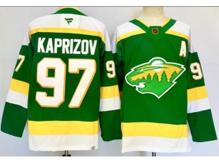 Fanatics Minnesota Wild #97 Kirill Kaprizov 2023 Reverse Jersey Green