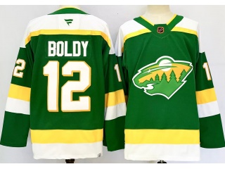 Fanatics Minnesota Wild #12 Matt Boldy 2023 Reverse Jersey Green