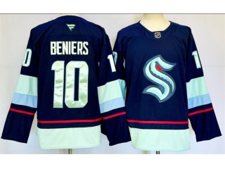 Fanatics Seattle Kraken #10 Matty Beniers Jersey Navy Blue