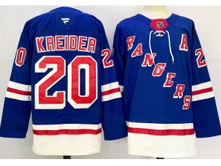 Fanatics New York Rangers #20 Chris Kreider Jersey Blue