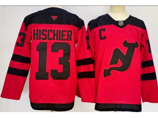 Fanatics New Jersey Devils #13 Nico Hischier 2024 Stadium Jersey Red