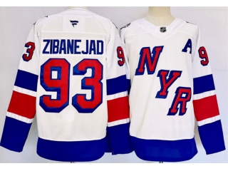 Fanatics New York Rangers #93 Mika Zibanejad Stadium Series Jersey White