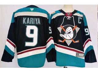 Fanatics Anaheim Ducks #9 Paul Kariya Jersey Black/Teal