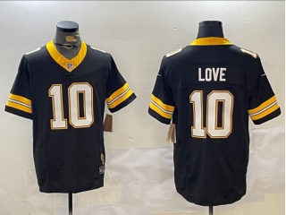 Green Bay Packers #10 Jordan Love Vapor F.U.S.E Limited Jersey Black