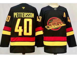 Fanatics Vancouver Canucks #40 Elias Pettersson Jersey Black