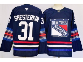 Fanatics New York Rangers #31 Igor Shesterkin 2024 Alternate Jersey Navy Blue