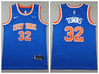 New York Knicks #32 Karl-Anthony Towns Jersey Blue