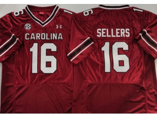 South Carolina Gamecocks #16 LaNorris Sellers Jersey Red