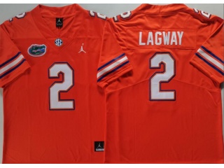 Florida Gators #2 DJ Lagway Vapor Limited Jersey Orange