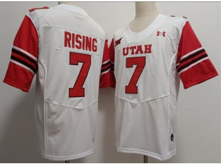 Utah Utes #7 Cameron Rising Jersey White