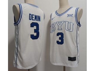 BYU Cougars #3 Egor Demin Jersey White