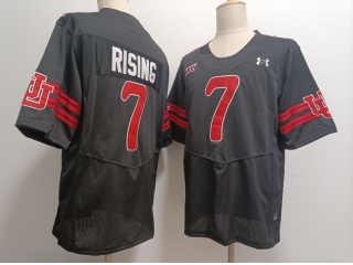 Utah Utes #7 Cameron Rising Jersey Black